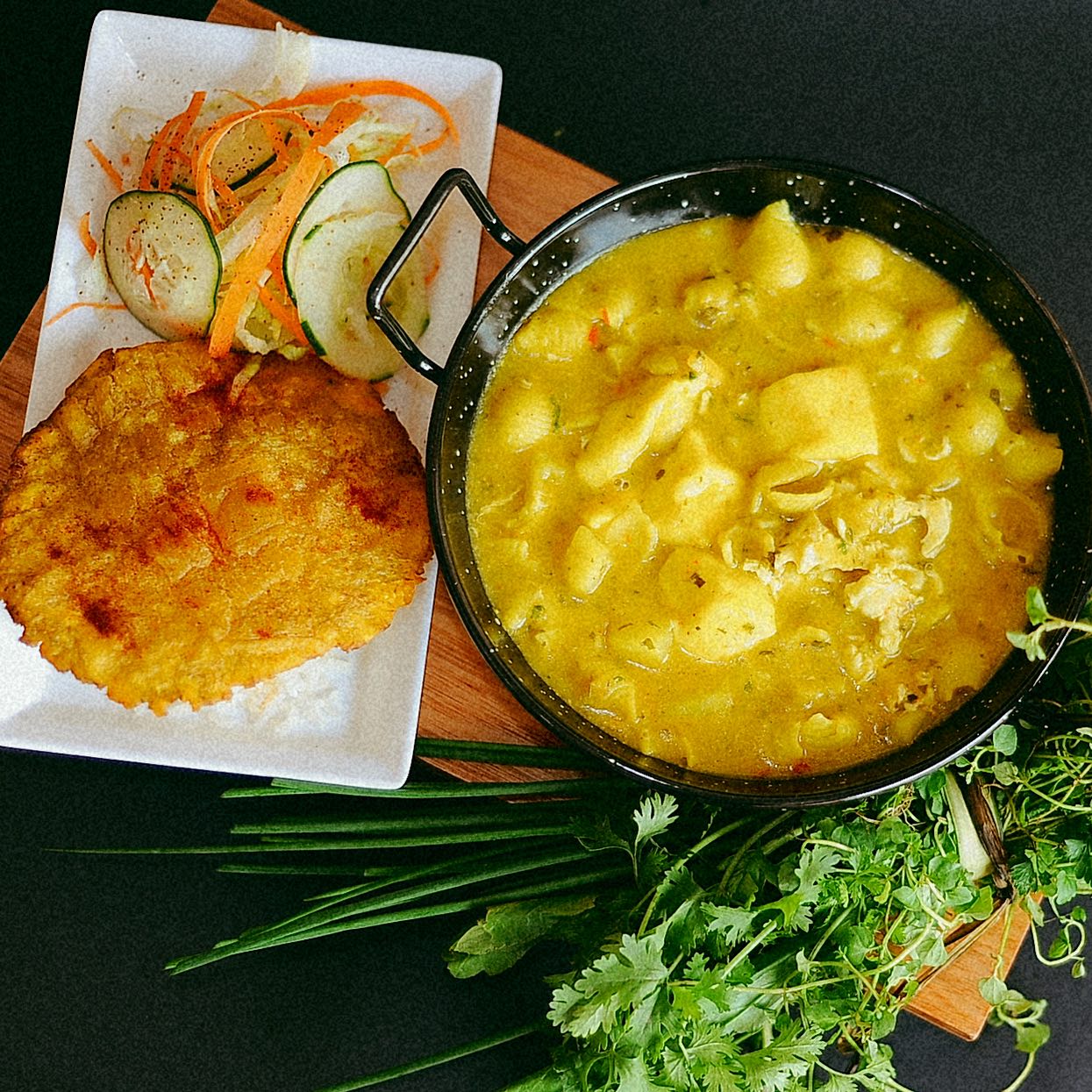 Sancocho y patacones